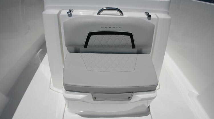 Console forward seat with backrest